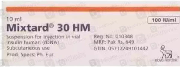 Mixtard 30 HM (100IU/ml) 1 Vial Injection