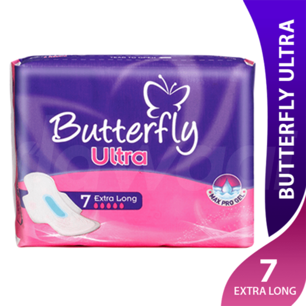 Butterfly Ultra - Extra Large Sanitary Pads 7 Pcs. Pack Pcs